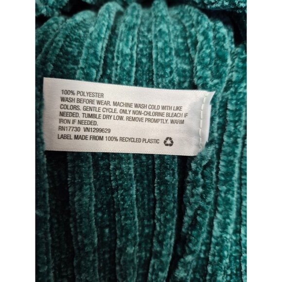 Ribbed Mock Neck Chenille Sweater XS/S By Art Class Teal Polyester Long Sleeve - Picture 5 of 5